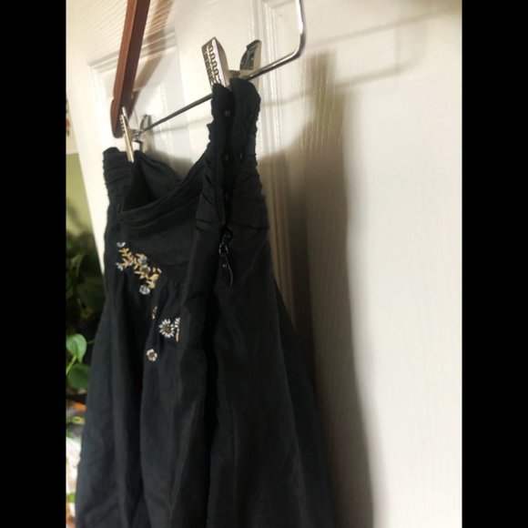 Anthropologie Odille silk beaded floral skirt - Picture 9 of 11